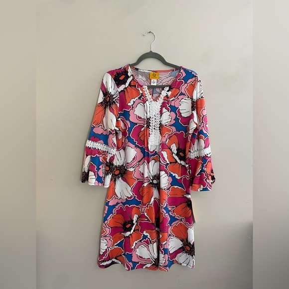Ruby Rd. Dresses & Skirts - NWT Ruby Rd Colorful Printed Dress with long Bell Sleeves